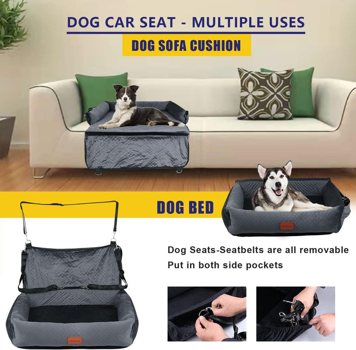 Hundeautositz für grosse/mittelgrosse Hunde,Hundeauto-Reisebett,bequem und sicher;Mehrzweck-Design–k