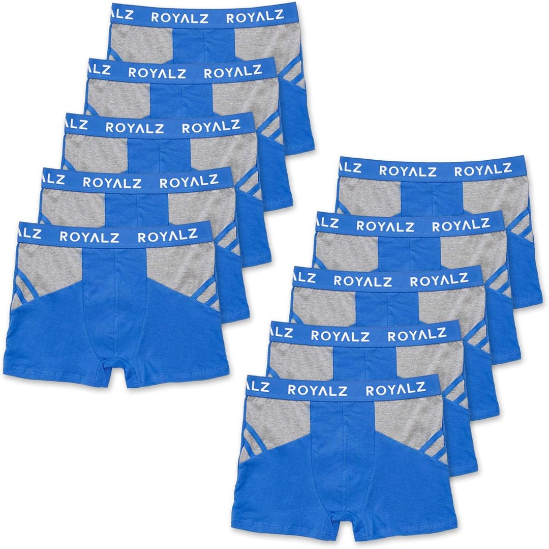 ROYALZ Boxershorts Herren Unterhose 10er Pack Sport-Look Sportiv Männer Unterwäsche Men 10 Set (95%