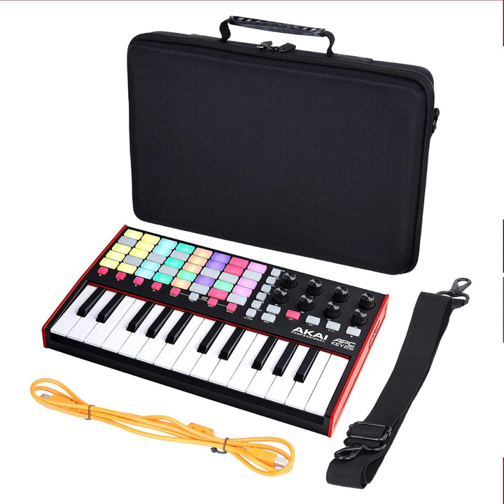 co2CREA Hart Reise Schutz Hülle Etui Tasche für Akai Professional APC Key 25 MK2 25-Tasten USB MIDI