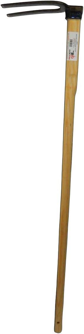 SHW-FIRE Karsthacke - Gartenhacke mit Zwei stumpfen Zinken, 135 cm Langer Eschenholzstiel - Ideal zu