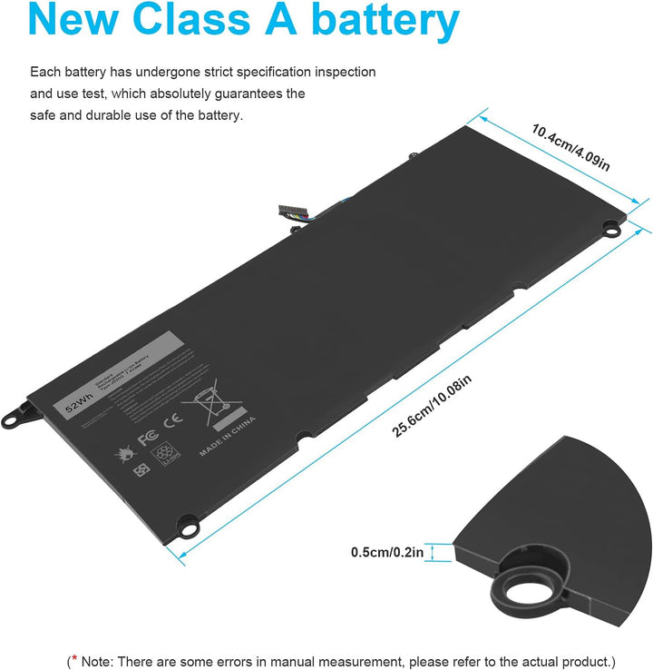 ASUNCELL 52WH JD25G Laptop-Akku Dell XPS XPS 13 XPS13 9350 13-9350 XPS 13 XPS 13 9343 13-9343 13D-93