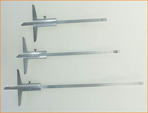 KATSU Tiefenmessschieber 0-150mm 0,02 mm Genauigkeit Metrisches Tiefenmess-Messschieber Messwerkzeug