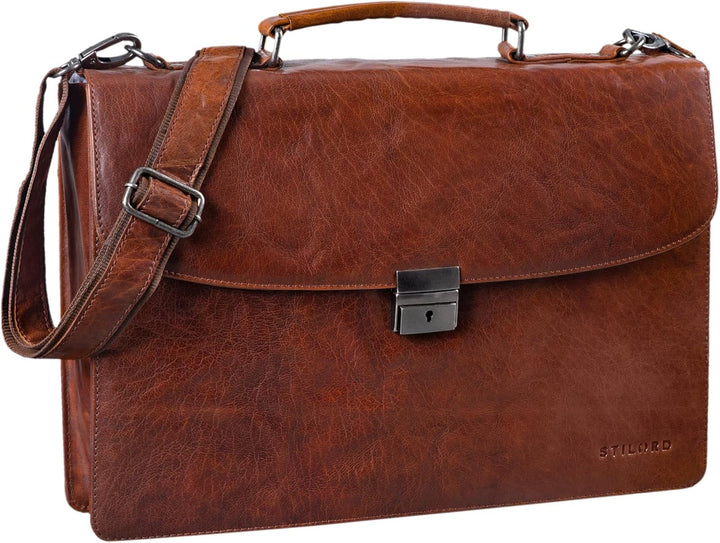 STILORD 'Jonathan' Elegante Aktentasche klassische Büro Business Schultertasche gross 15,6 Zoll mit