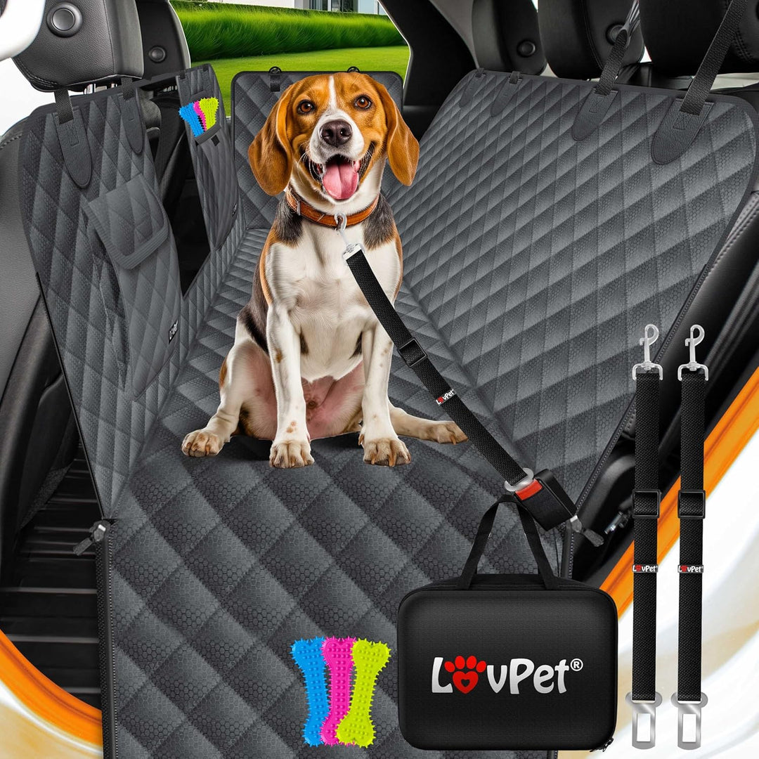 LovPetยฎ 2in1 Hundedecke fรผr Auto Rรผckbank & Kofferraum mit Seitenschutz und Sichtfenster Kofferraums
