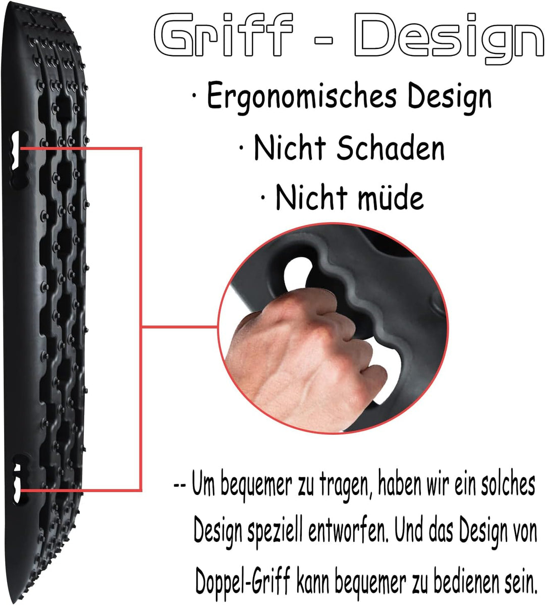 NAIZY 2x Sandbleche Offroad Traktionsmatte Kunstoff Anfahrhilfe Recovery Board Tracks mit Aufbewahru