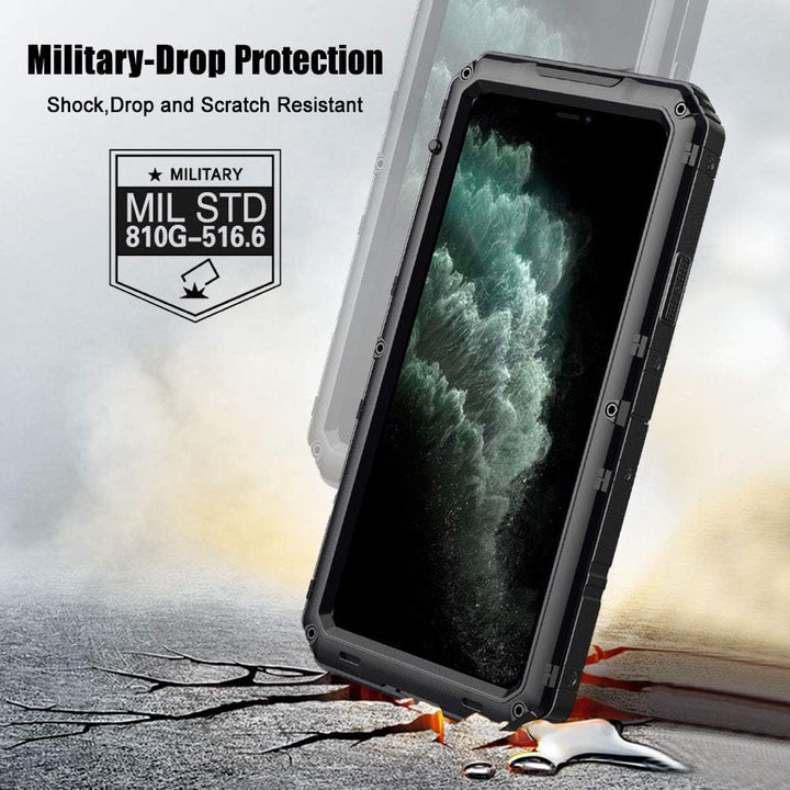 Beeasy für iPhone 11 Pro Max Hülle (6,5") Wasserdicht Outdoor, Stossfest Panzerhülle Militär 360 Gra