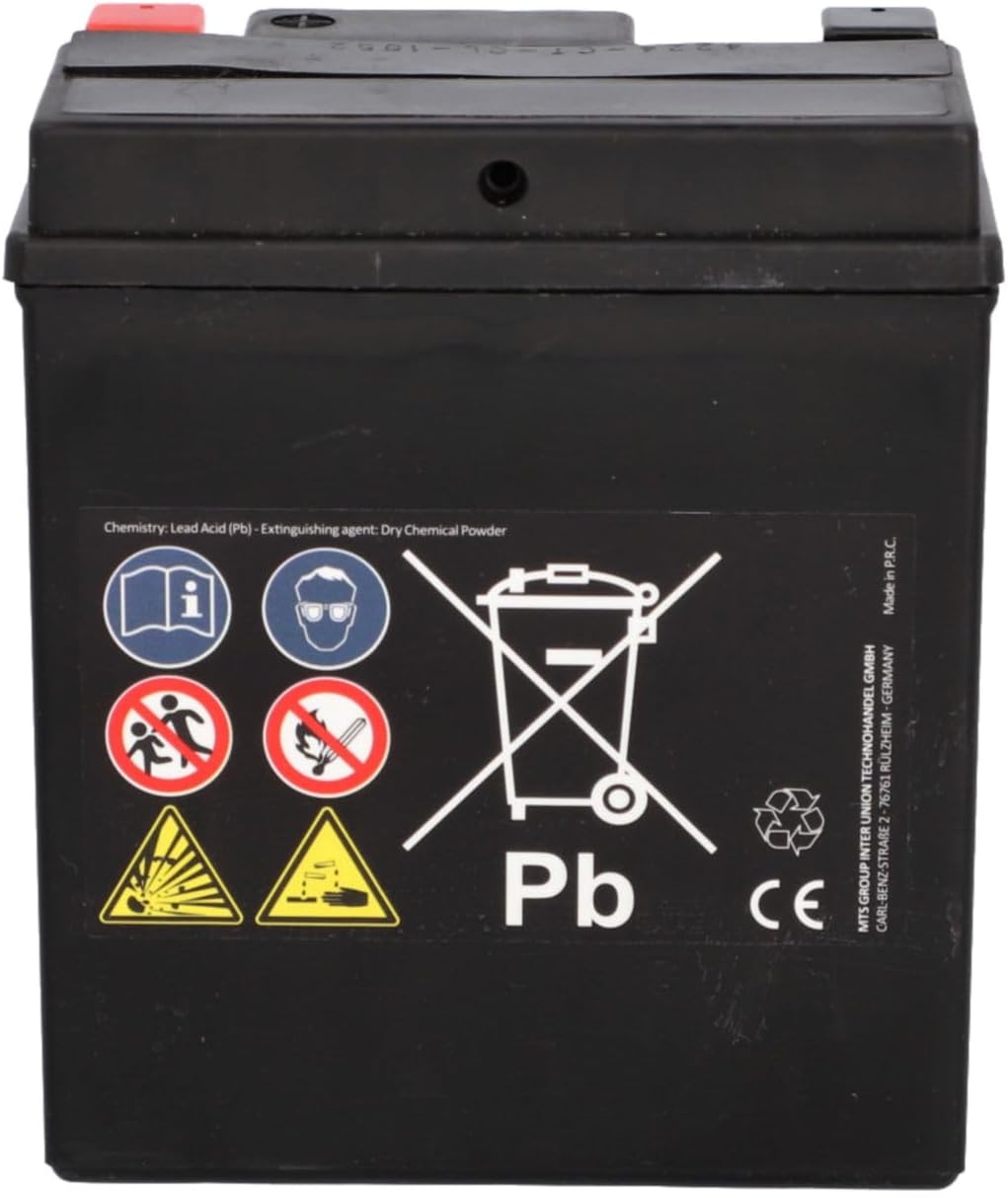 CARTEC Motorradbatterie YTX7L-BS, 6Ah, 100A, Gel Technologie Motorrad-Starter-Batterie, Erstausrüste