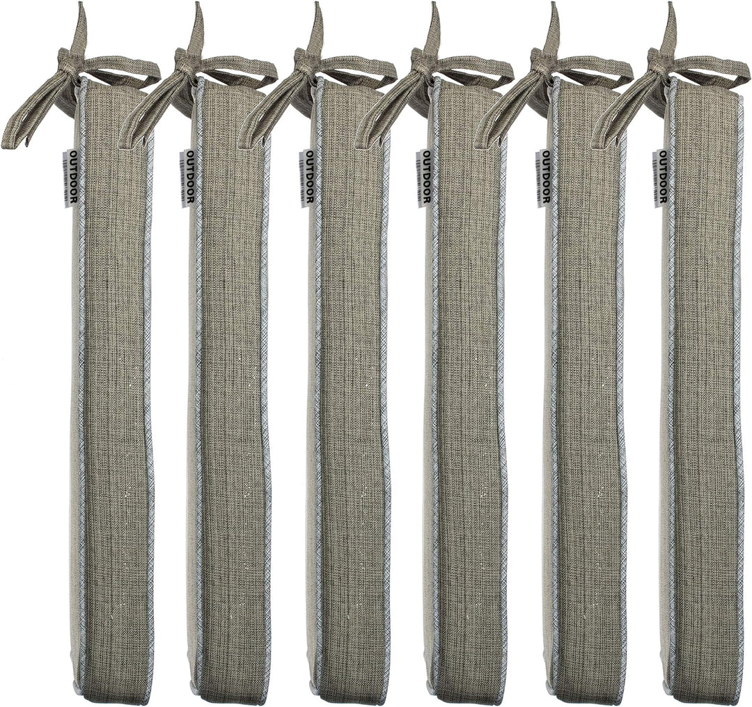 Brandsseller Outdoor Garten Sitzkissen Auflagen Kissen mit Paspel - Leinenoptik Uni - Schmutz- und W