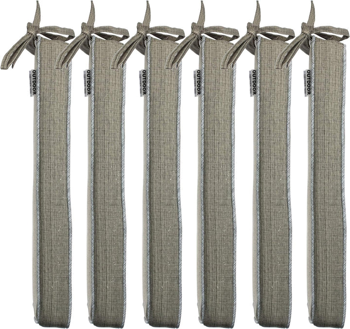 Brandsseller Outdoor Garten Sitzkissen Auflagen Kissen mit Paspel - Leinenoptik Uni - Schmutz- und W