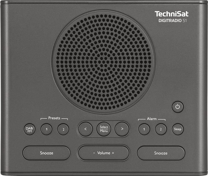 TechniSat DIGITRADIO 51 DAB+ Radiowecker (DAB, UKW, Uhrenradio, Wecker mit zwei einstellbaren Weckze