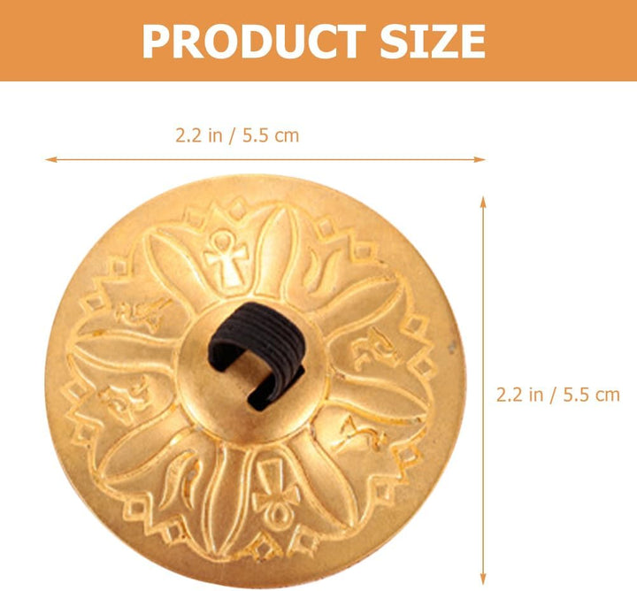 Amosfun 2 Paar Fingerbecken Kupfer Zills FüR Bauchtanz Und Kinderpartys, Goldene Fingerzimbeln Mit G