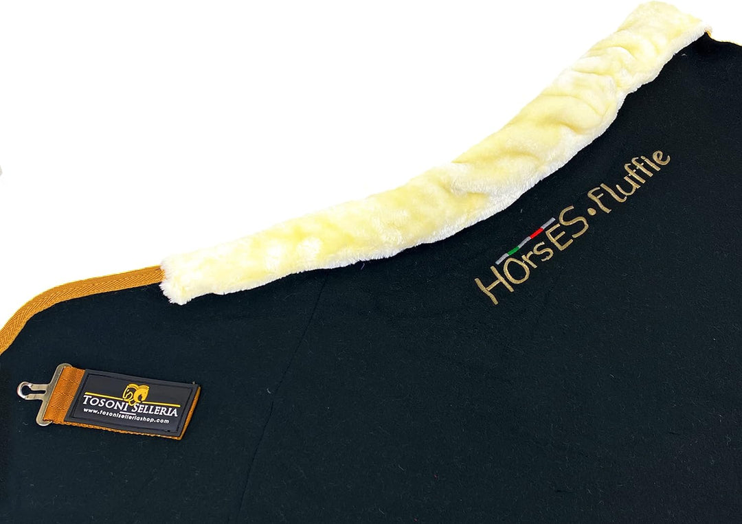 Horses, Flauschige Pile-Pferdedecke mit Pelleinsatz am Hals, für Spaziergänge Ideal und Bequem, mit