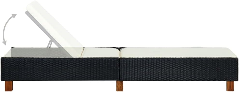 vidaXL Sonnenliege mit Auflage Verstellbare Rückenlehne Gartenliege Relaxliege Freizeitliege Strandl
