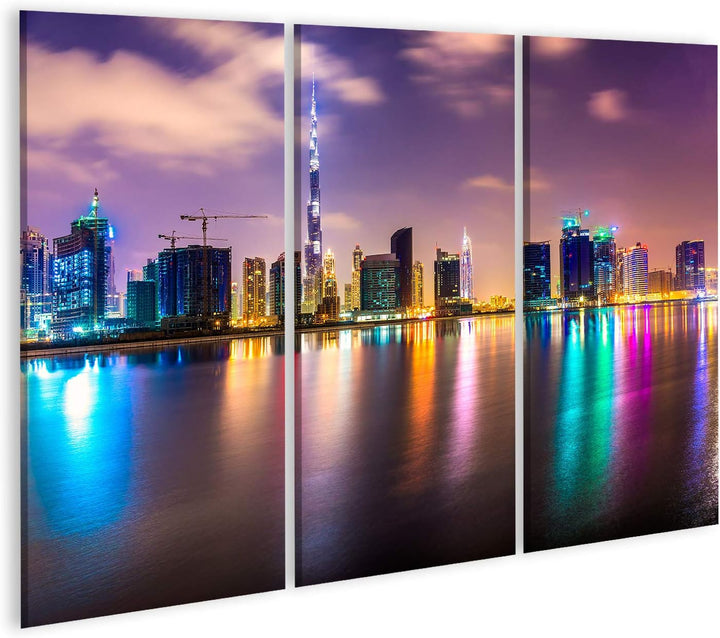 islandburner Bild auf Leinwand Dubai Skyline Abenddämmerung Uae Bilder Wandbilder Poster Leinwand 13