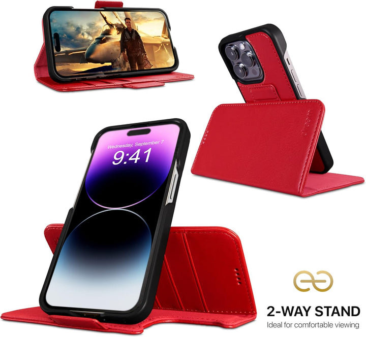 Dreem Fibonacci iPhone 14 Pro Max Brieftaschen-Etui / 2-in-1 stossfestes Etui und abnehmbares Folio