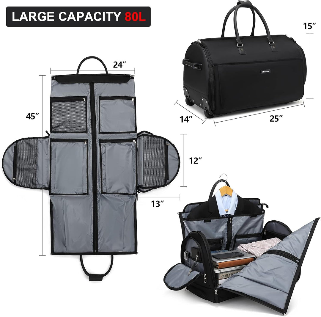 Kleidersäcke für Reisen mit Schuhbeutel Modoker Canvas Kleidersack, Schwarz, Baseline Kleidersack, S