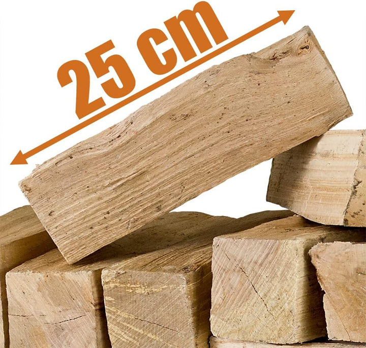 Buche Smoker Holz Räucherholz Brennholz 10 kg Buchenholz ohne Rinde 25 cm Kaminholz Smoke Feuerholz