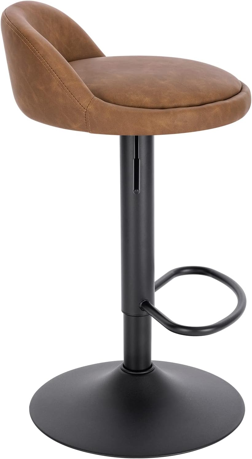 EUGAD Barhocker 2er Set 360° Drehstuhl Barstuhl mit Rückenlehne Fussstütze 120kg belastbar höhenvers