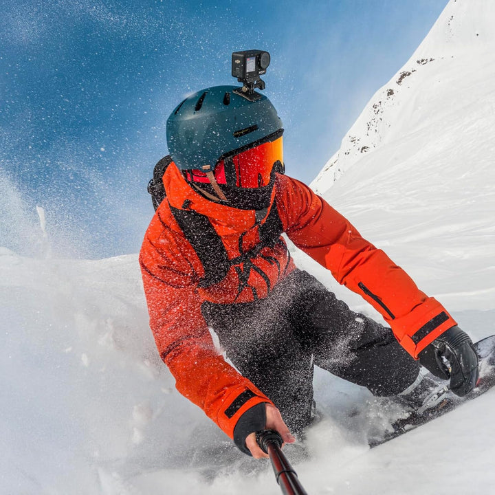 DJI Osmo Action 4 Ski-Combo – Ideal für Skifahrer mit Kit aus Osmo Verlängerungsstab (1,5 m), Kleine