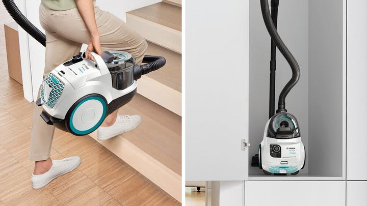 Bosch Serie 4 BGC21HYG1, Beutelloser Schlitten-Staubsauger, Weiss, 550 watts