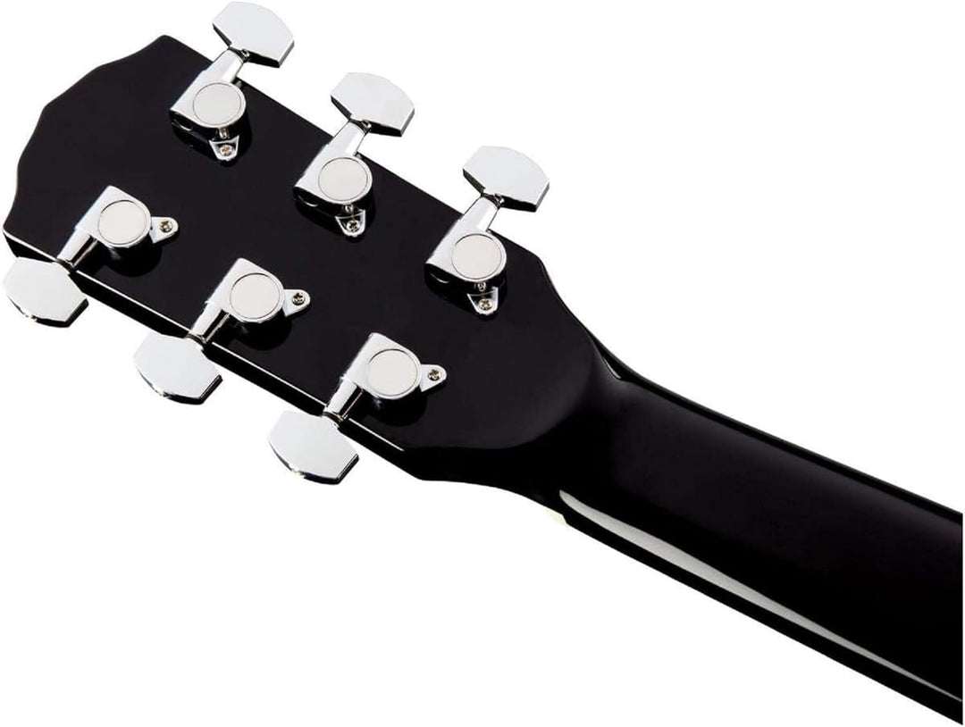 Fender CD-60SCE Dreadnought Akustikgitarre, Walnussgriffbrett, Schwarz Schwarz Rechtshänder, Schwarz