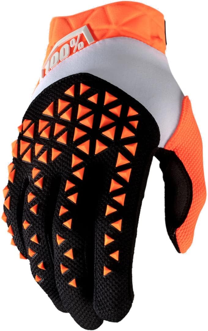 100% Airmatic Handschuhe, Erwachsene (Schwarz/Orange, Gross) L Schwarz/Orange, L Schwarz/Orange