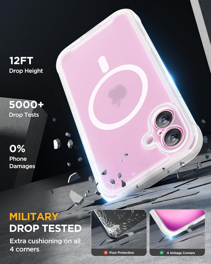 Miracase 360 Grad für iPhone 16 Plus Hülle mit Magsafe, Komplettschutz HandyHülle Magnetisch Stossfe