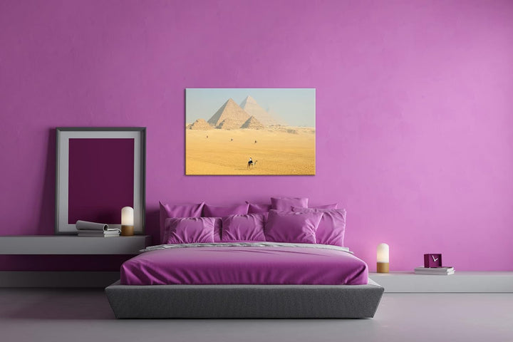 deyoli Pyramiden von Gizeh Format: 60x40 als Leinwandbild, Motiv fertig gerahmt auf Echtholzrahmen,