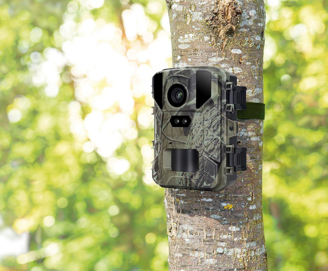 VisorTech Wildkameras: Wildkamera mit 50 MP, interpolierter 4K-Auflösung und No-Glow-IRs (Überwachun