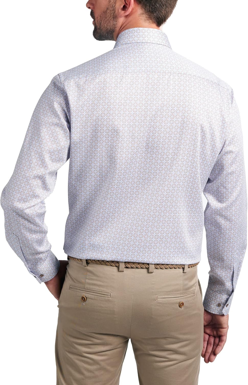 eterna Modern Fit Businesshemd Langarm New Kent Kragen Muster blau Grösse 39