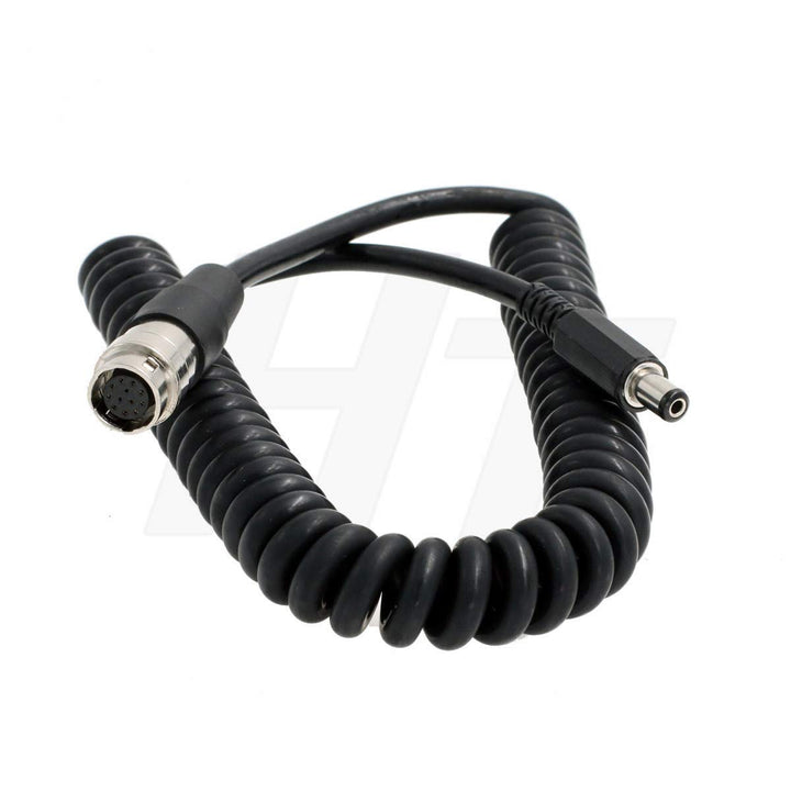 B4 ENG Linsen-Servo-Zoom-Spiralkabel DC 5,5 x 2,5 mm auf Hirose 12-polig für Fujinon, Nikon, Canon,