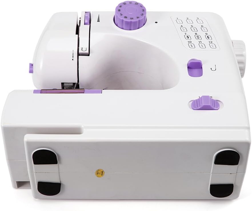 Nähmaschine, Mini elektrische tragbare Nähmaschine für Anfänger, 12-Stich Dual Speed mit Fuss Pedal