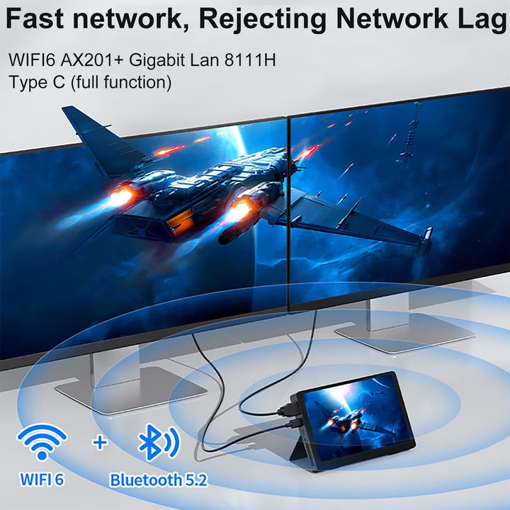 SZBOX Intl N200 7 Zoll Touchscreen Tablet PC, Handheld PC LPDDR5 16 GB Wifi6 BT5.2 Akku 3400 mAh mit