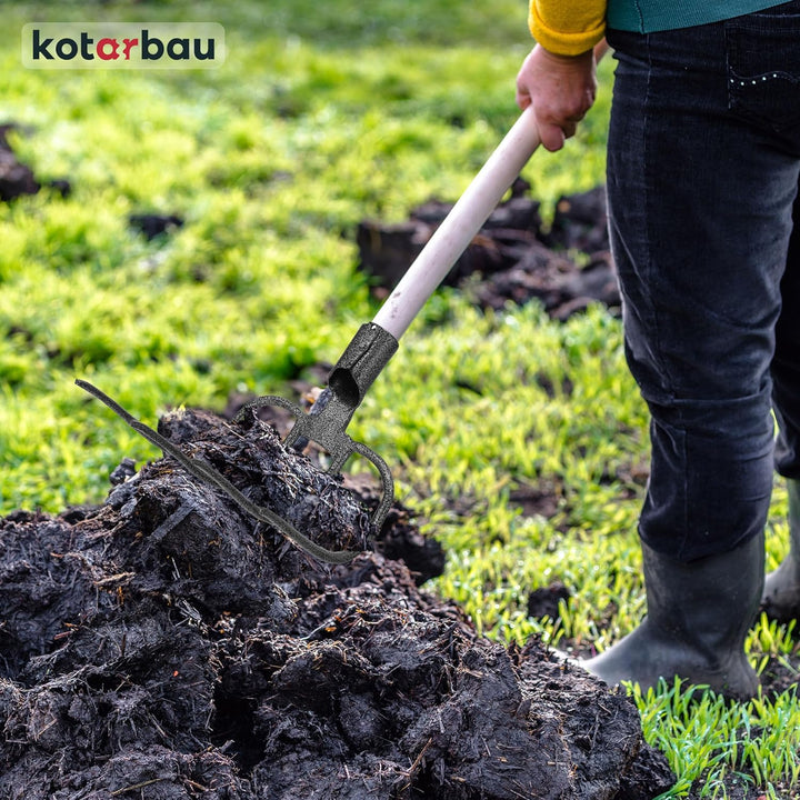 KOTARBAU® Dunghacke Forke 4 Zinken Heugabel Mistgabel Mistforke Gartengabel Gartenforke Dunggabel Sp