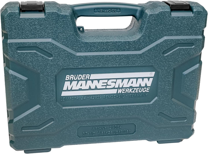 Brüder Mannesmann M29084 Werkzeugkoffer bestückt, 87-tlg, (L x B x H) 382 x 290 x 90 mm Single, Sing