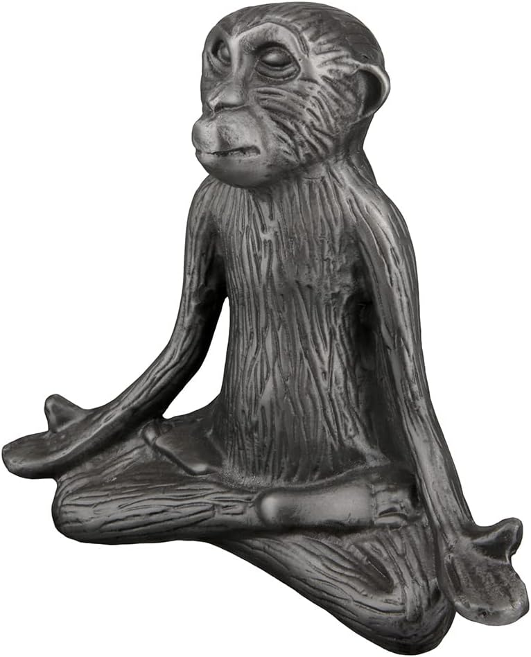 GILDE Deko Tierfigur Skulptur Yoga AFFE Monkey - Moderne Kunst und Dekoraion aus Kunstharz - Farbe: