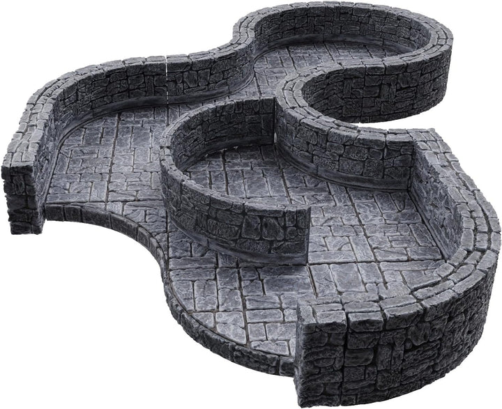 WizKids LLC, Warlock Tiles: Dungeon Tile III - Curves, Accessory, Ages 14+ WarLock Fliesen: Dungeon