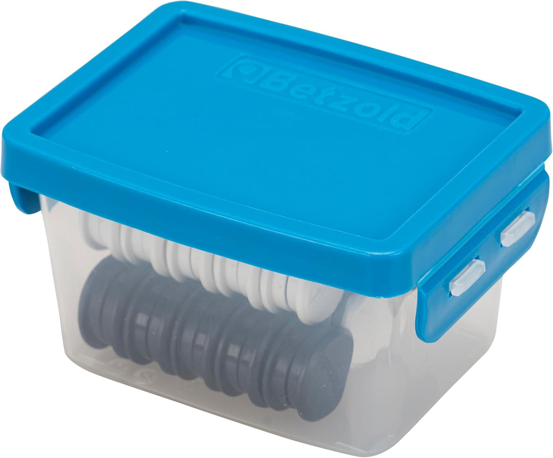Betzold - Greif-Magnete in Kunststoffbox - Lehrerbedarf Schul-Unterricht 2 cm - schwarz/weiss - 40 S