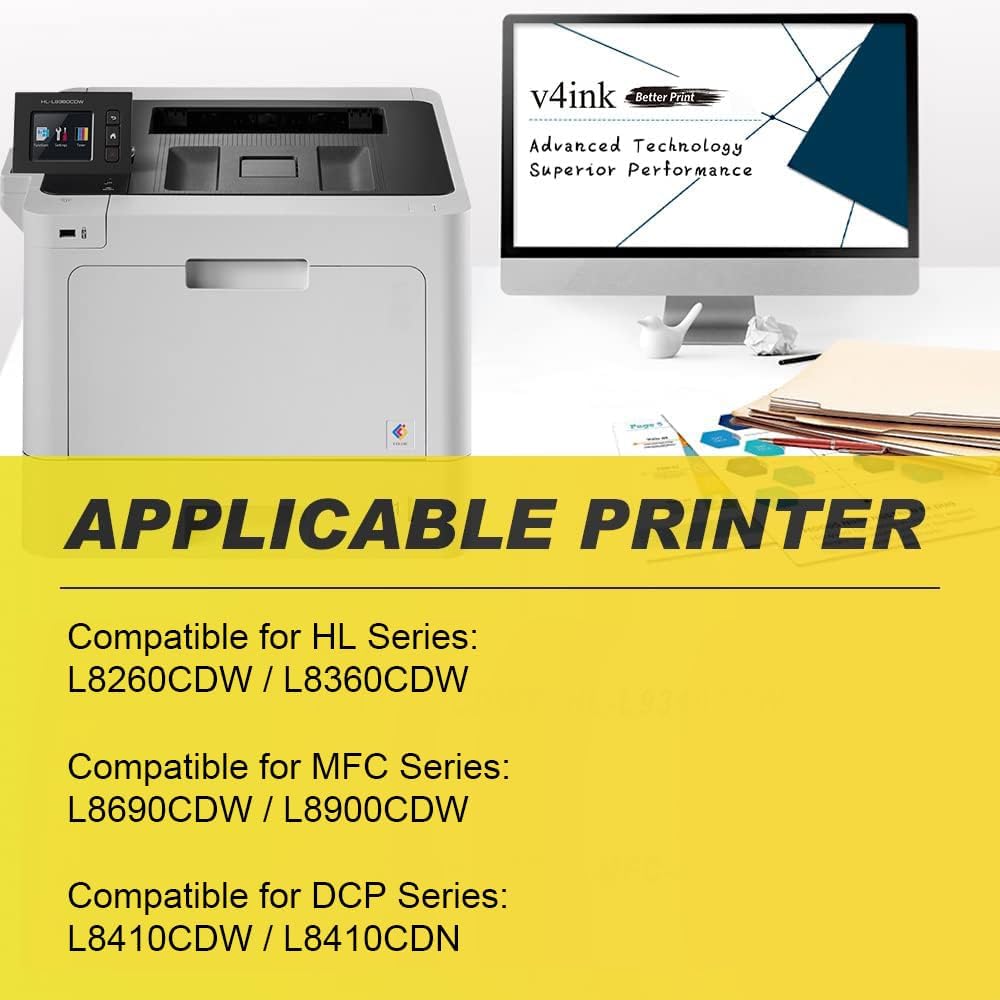 v4ink TN423 Toner Cartridge Compatible with Brother TN423 TN421 for Brother HL-L8260CDW HL-L8360CDW