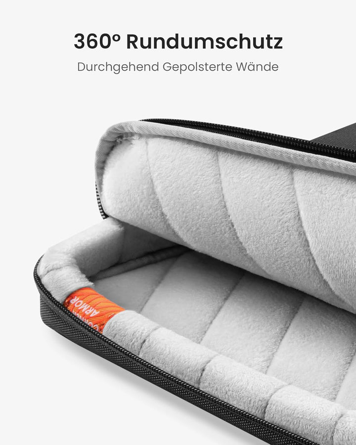 tomtoc 360° Tasche Hülle Kompatibel mit 15,6 Zoll Acer, ASUS, Dell, HP, Lenovo Laptop Notebook Chrom