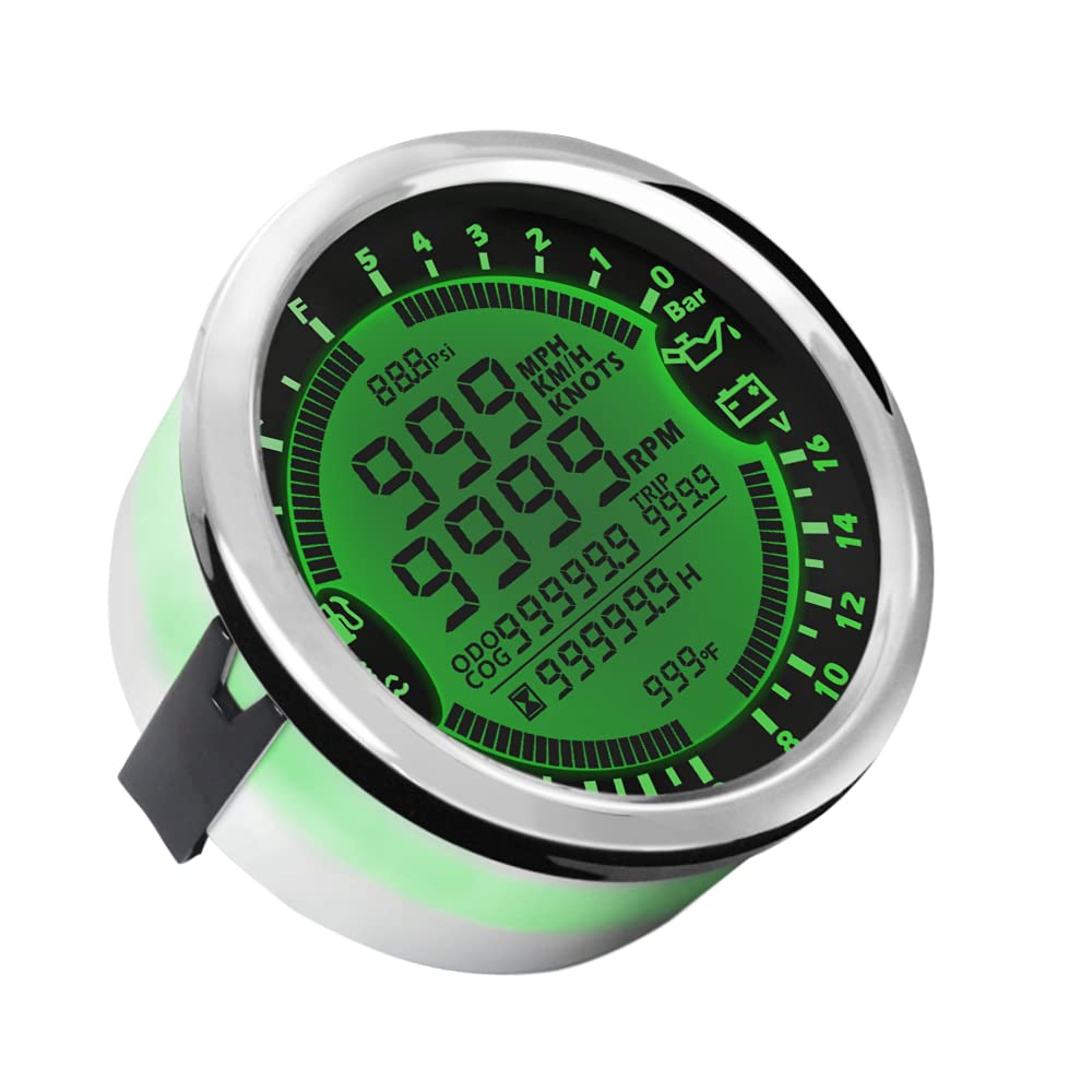 ELING Multifunktions GPS Tachometer Tachometer Stunde Wassertemperatur Kraftstoffstand Öldruck Voltm