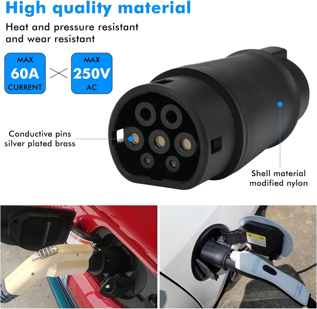 Opaltool EV Ladekabel Autoladegerät Adapter Typ 1 auf Typ 2, 32A SAE J1772 auf IEC 62196(Mennekes) A