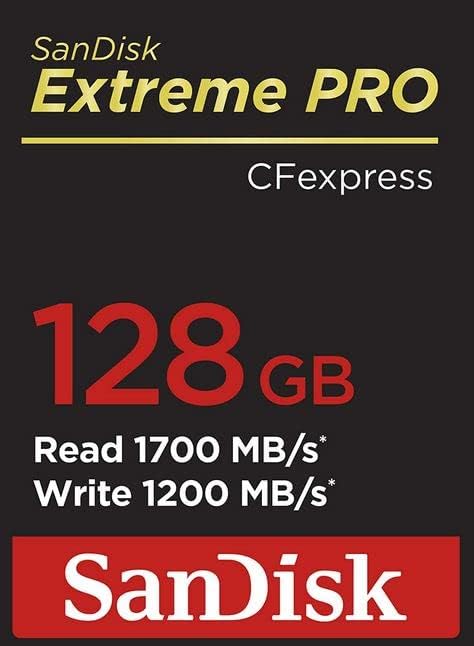 SanDisk Extreme Pro CFexpress-Speicherkarte Typ B 128 GB (1.700 MB/s Lesen, 1.200 MB/s Schreiben, Re