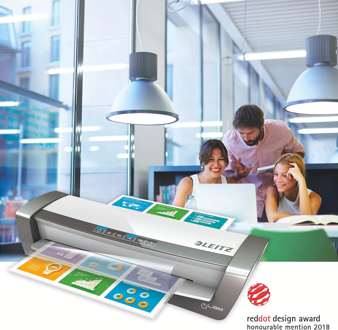 Leitz A3 Laminiergerät Office Pro, Für 80 bis 175 mic Laminierfolien, inkl. Laminierfolien Starterki