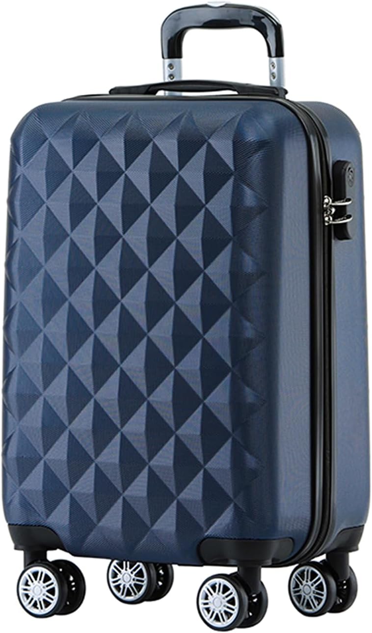 BEIBYE Zwillingsrollen 2066 Hartschale Trolley Koffer Reisekoffer Gepäck M-L-XL-Set (Dunkelblau, M)