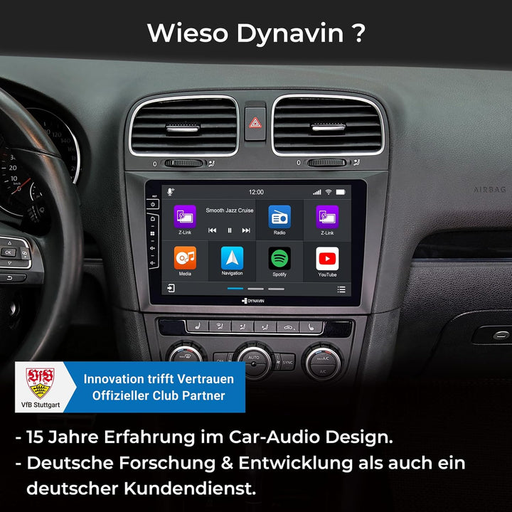 DYNAVIN Android Autoradio Navi für VW Golf 6, mit 4 * 100W DSP Verstärker | DAB+ Radio; Kompatibel m