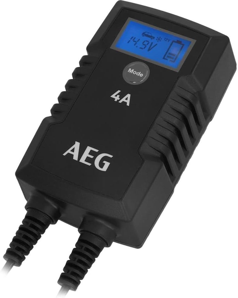 AEG Automotive 10616 Mikroprozessor-Ladegerät für Auto Batterie LD 4.0, 4 Ampere für 6/12 V, 7-HF La