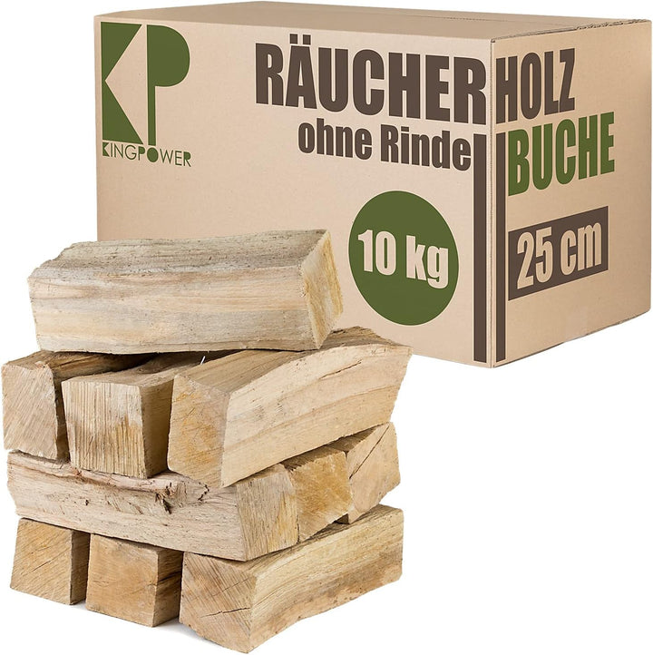 Buche Smoker Holz Räucherholz Brennholz 10-30 kg Buchenholz ohne Rinde 25 cm Kaminholz Smoke Feuerho