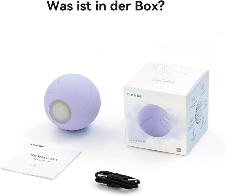 Cheerble Wicked Ball PE, 3 Interaktionsmodi Interaktives Hundespielzeug Ball, Selbstrollender Ball H