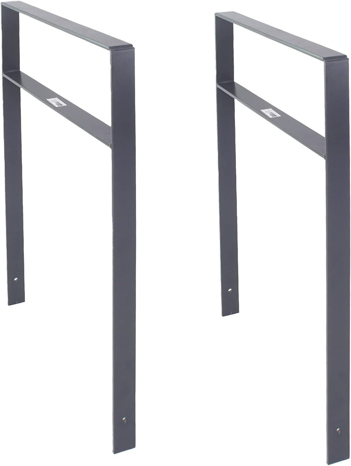 2er Set Fahrrad Anlehnbügel zum Einbetonieren aus Flachstahl mit Knierohr